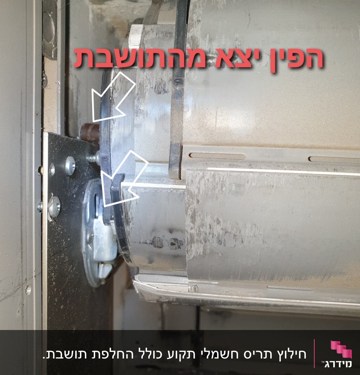 תוף תריס גלילה עם חיבורי מתכת וברגים